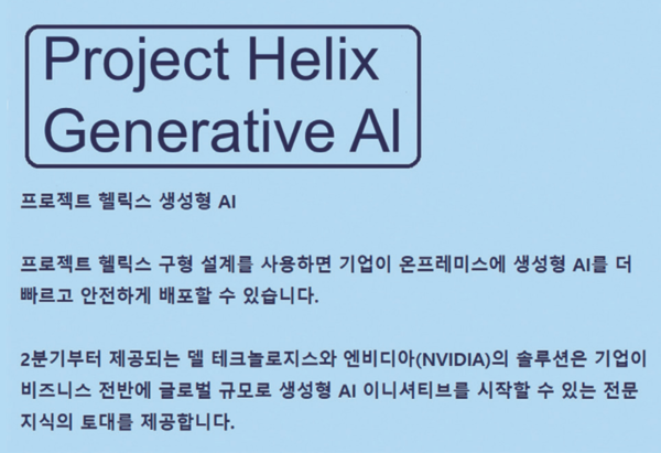  프로젝트 헬릭스에 대한 설명 (출처: 델 테크놀로지스)