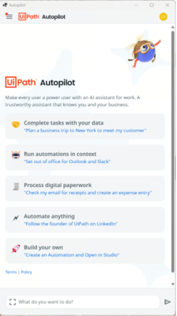 유아이패스의 어시스턴트용 오토파일럿 (출처: 유아이패스)