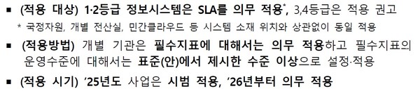  정부가 추진하는 SLA 방향성 (출처: 행정안전부)