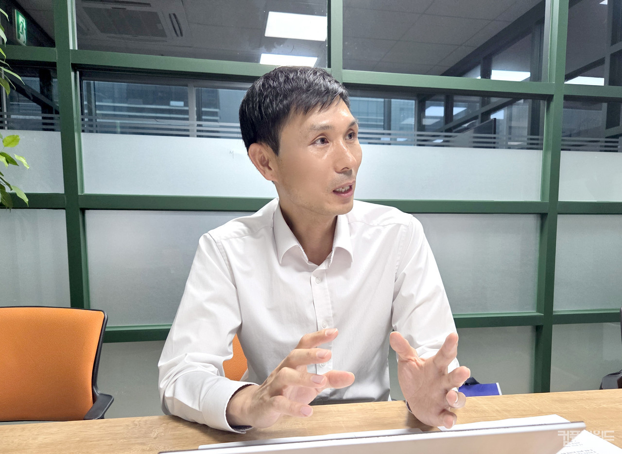 굿모닝아이텍 장재혁 이사는 국내 시장에서 AD 보안에 저변을 넓히고, 나아가 시장을 선도하는 리더로 자리매김하겠다는 포부를 밝혔다.